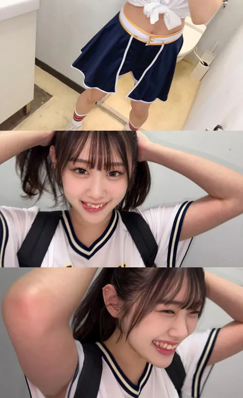 【白石なぎさ】部活終わり汗だく女子とトイレで青春セックス