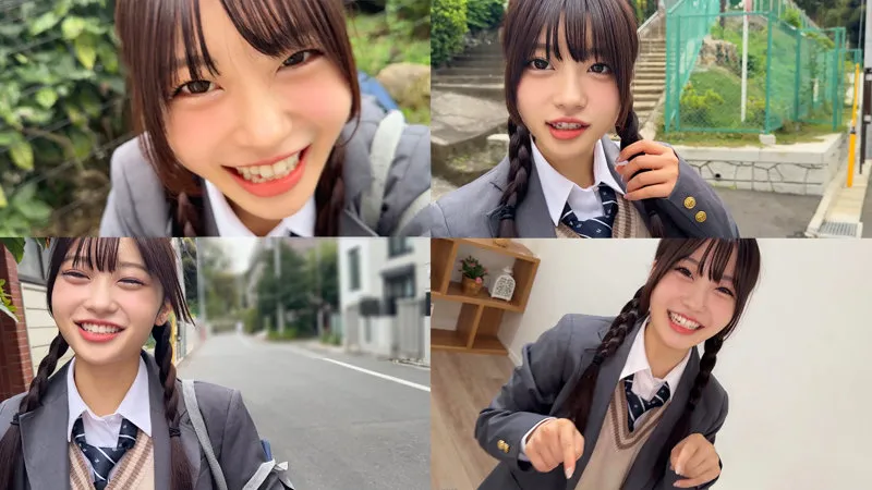 【笠木いちか】四つん這い手マンで潮吹きする制服女子がエロい